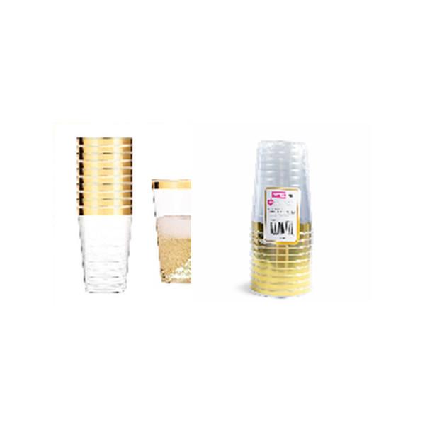 Verre cristal liseré or 25CL (10pièces)