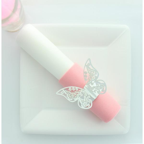 ROND DE SERVIETTE PAPILLON 6 PIÈCES
