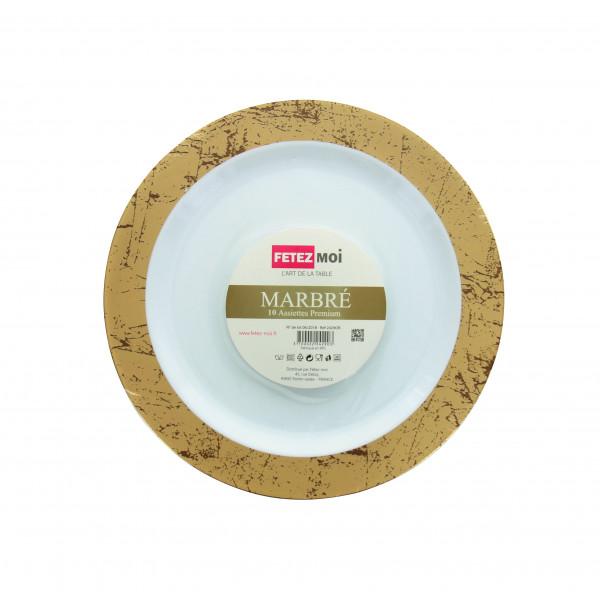 Assiette MARBRE PM 18cm 10 pièces