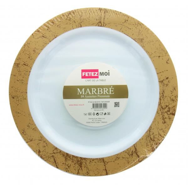 Assiette MARBRE GM 26cm 10 pièces