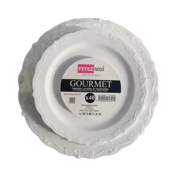 KIT 40 ASSIETTES