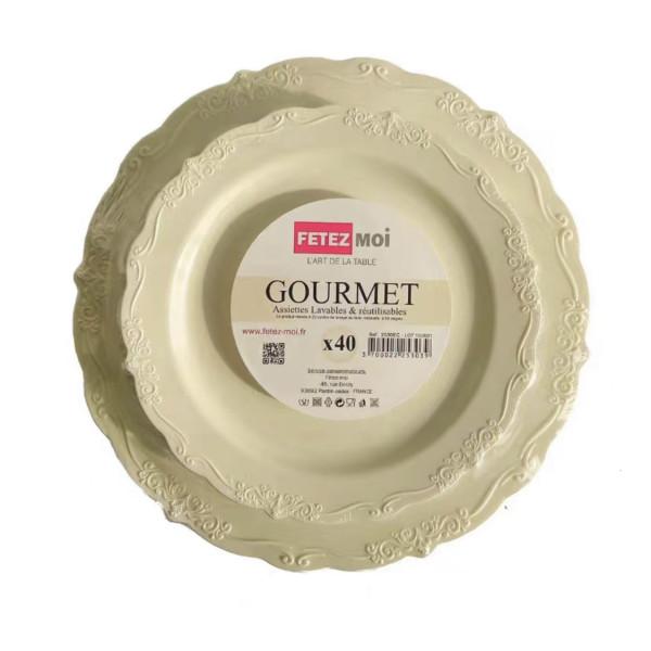 KIT 40 ASSIETTES