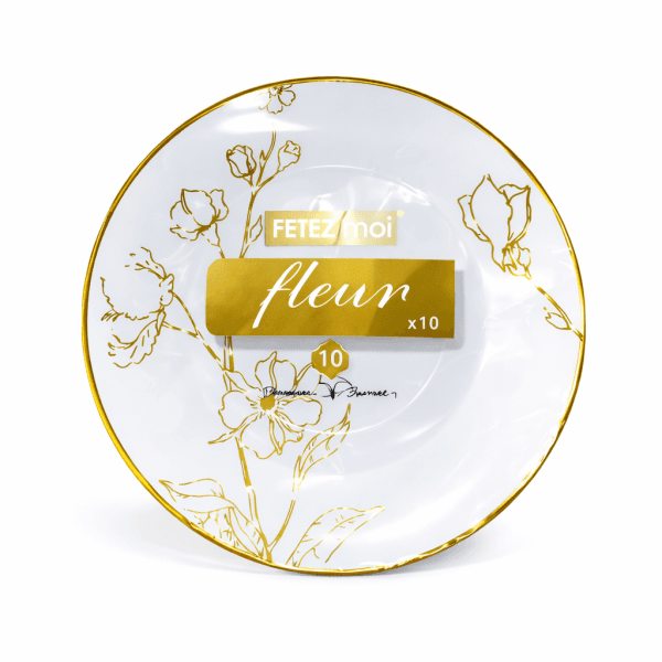 Assiette fleur 19cm 10 pièces