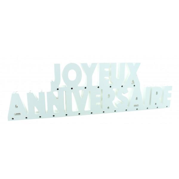 JOYEUX ANNIVERSAIRE en bois la pièce
