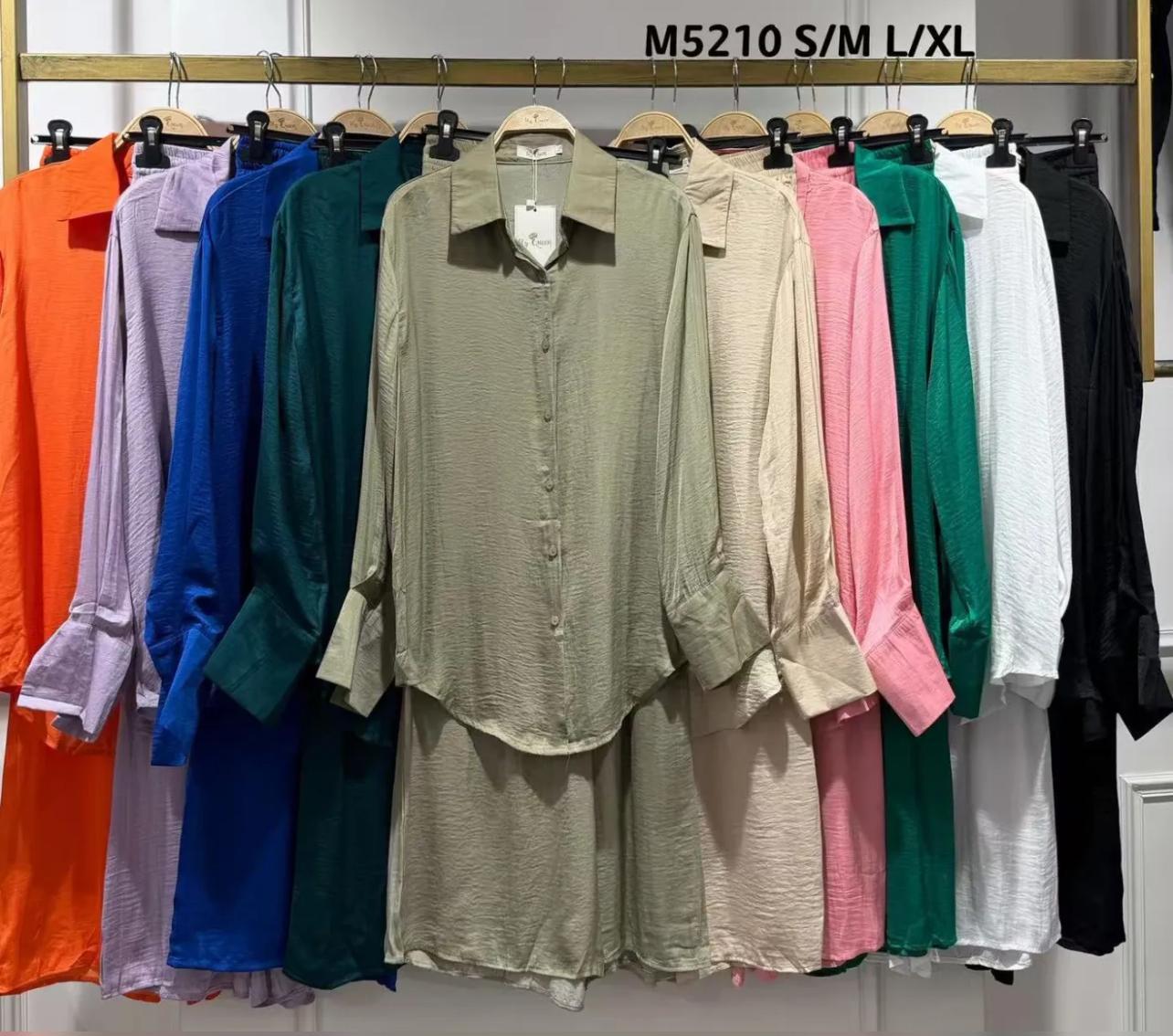 Ensemble chemise pantalon effet soie